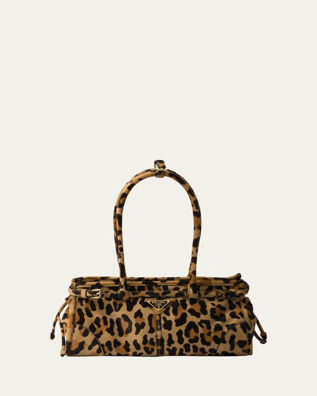 Leopard Calf Hair Shoulder Bag